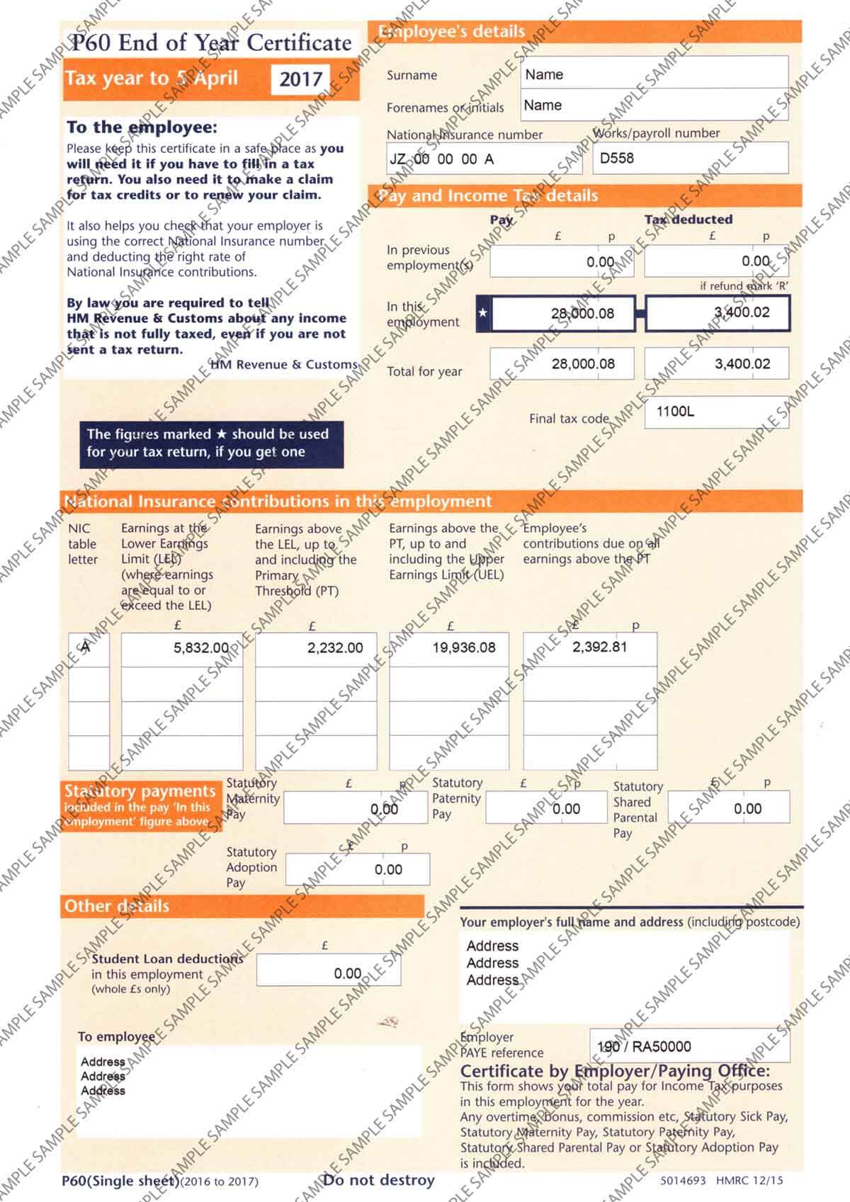 P60 Paper Sample Document