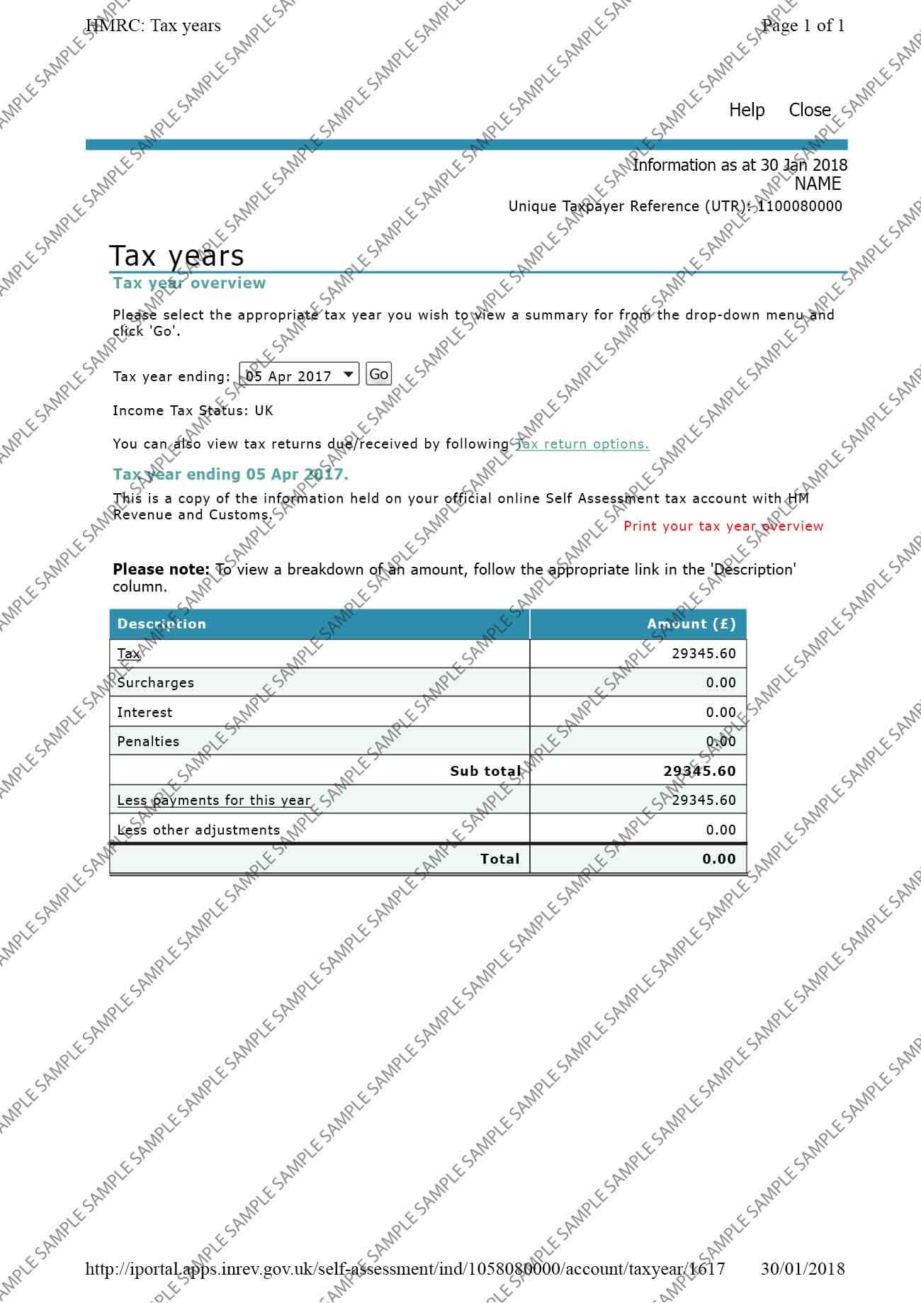 Tax Overview Design 2 Sample Document