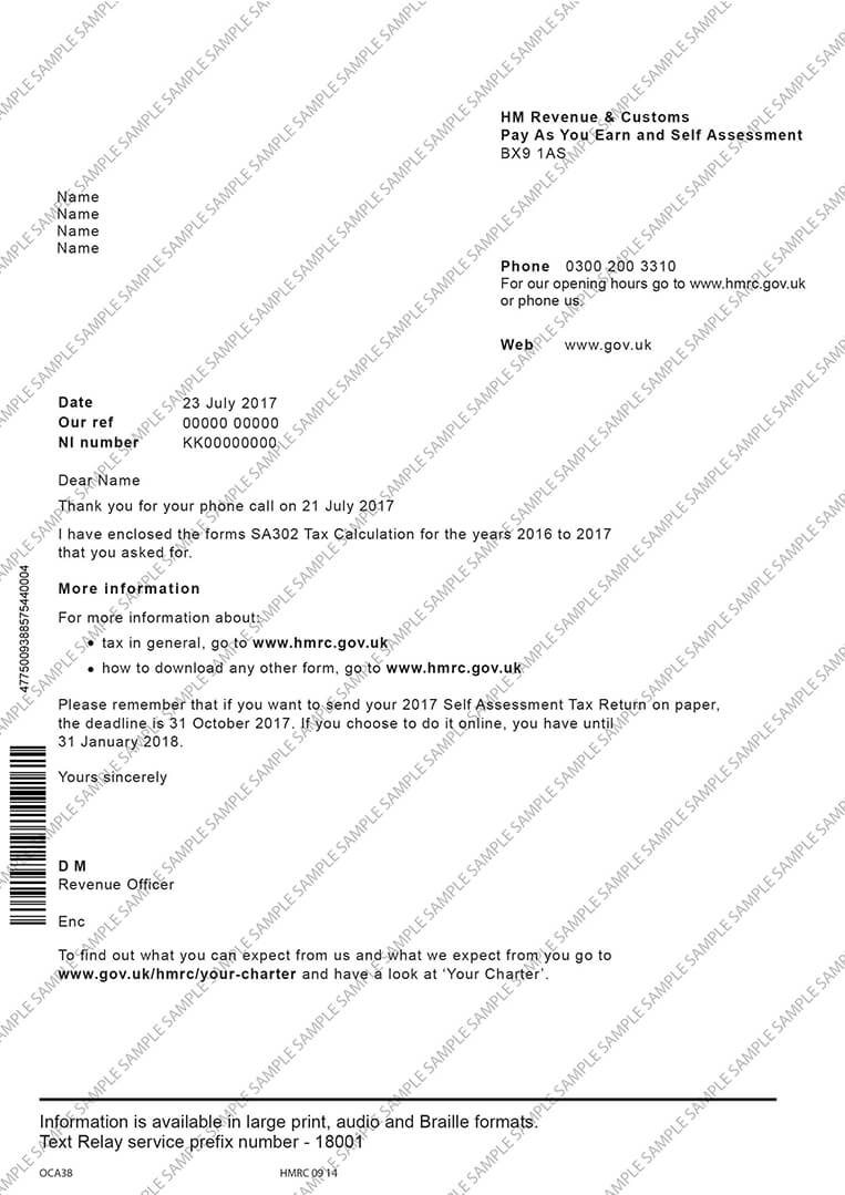 SA302 Cover Letter Design 1 Sample Document