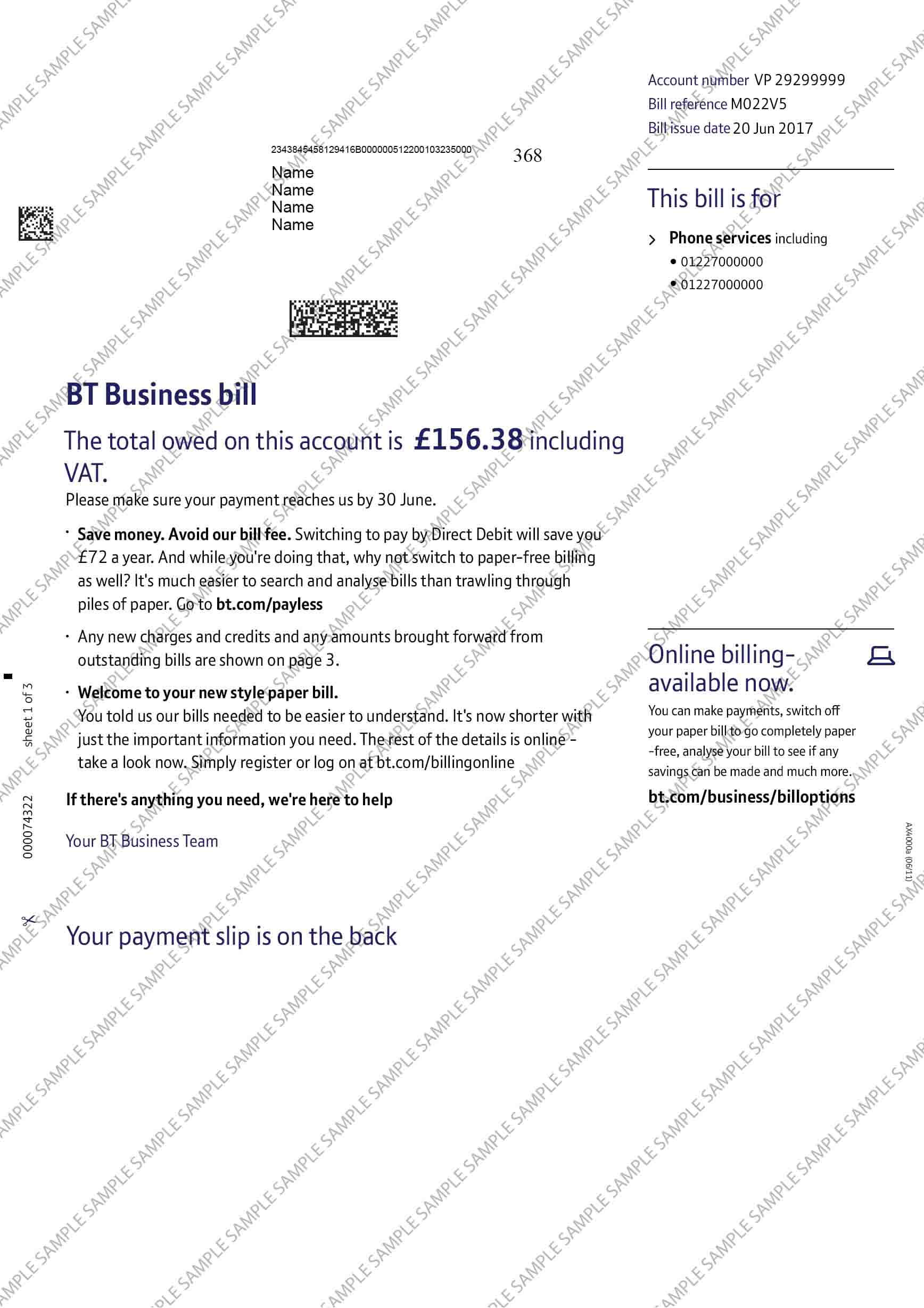 BT Business Sample Document