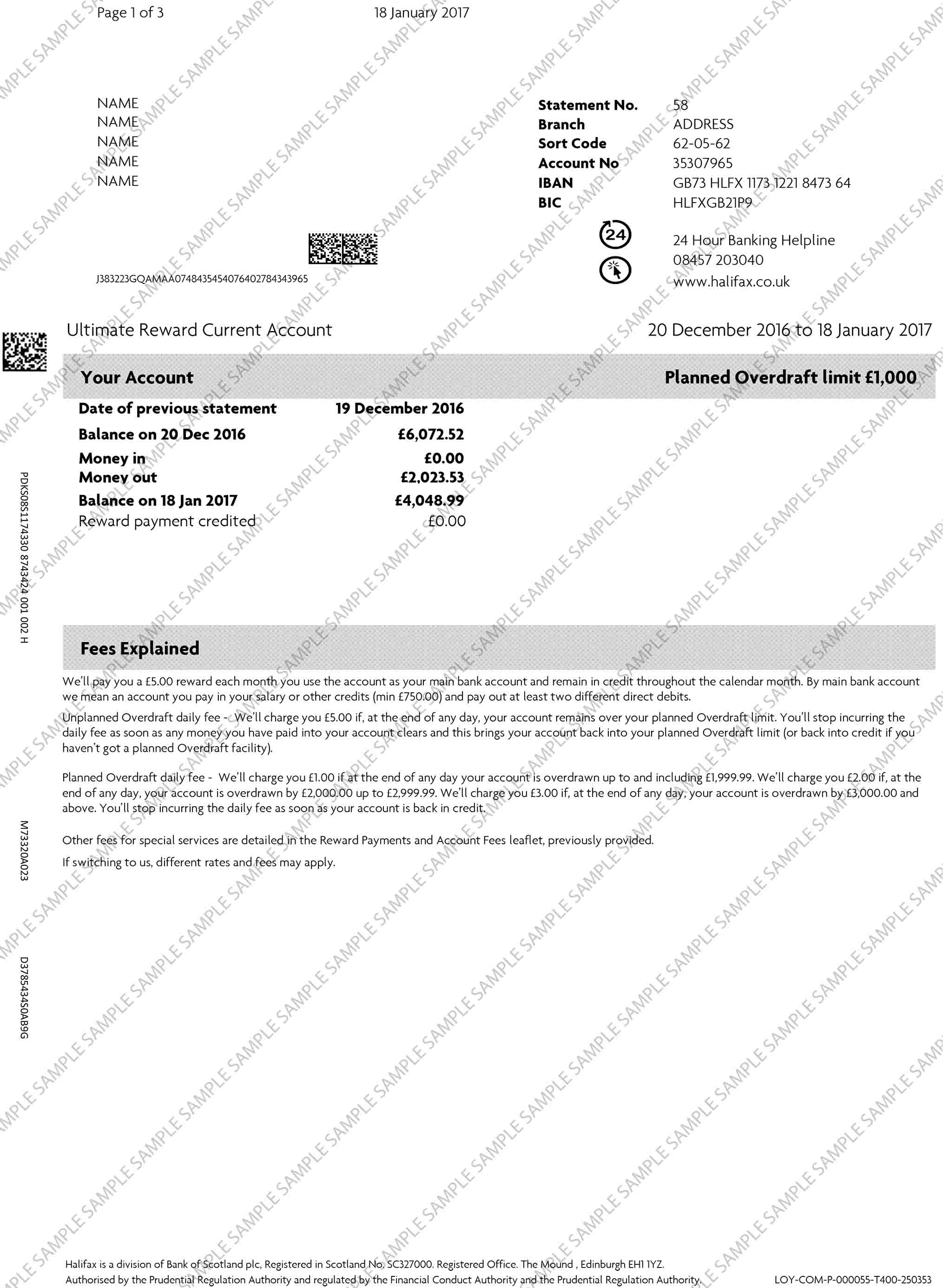 Halifax Current Sample Document