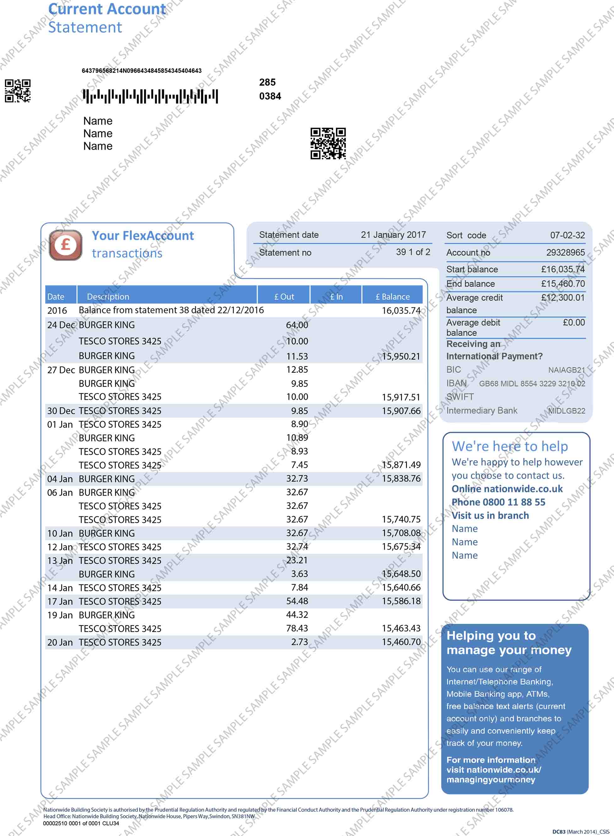 Nationwide Sample Document