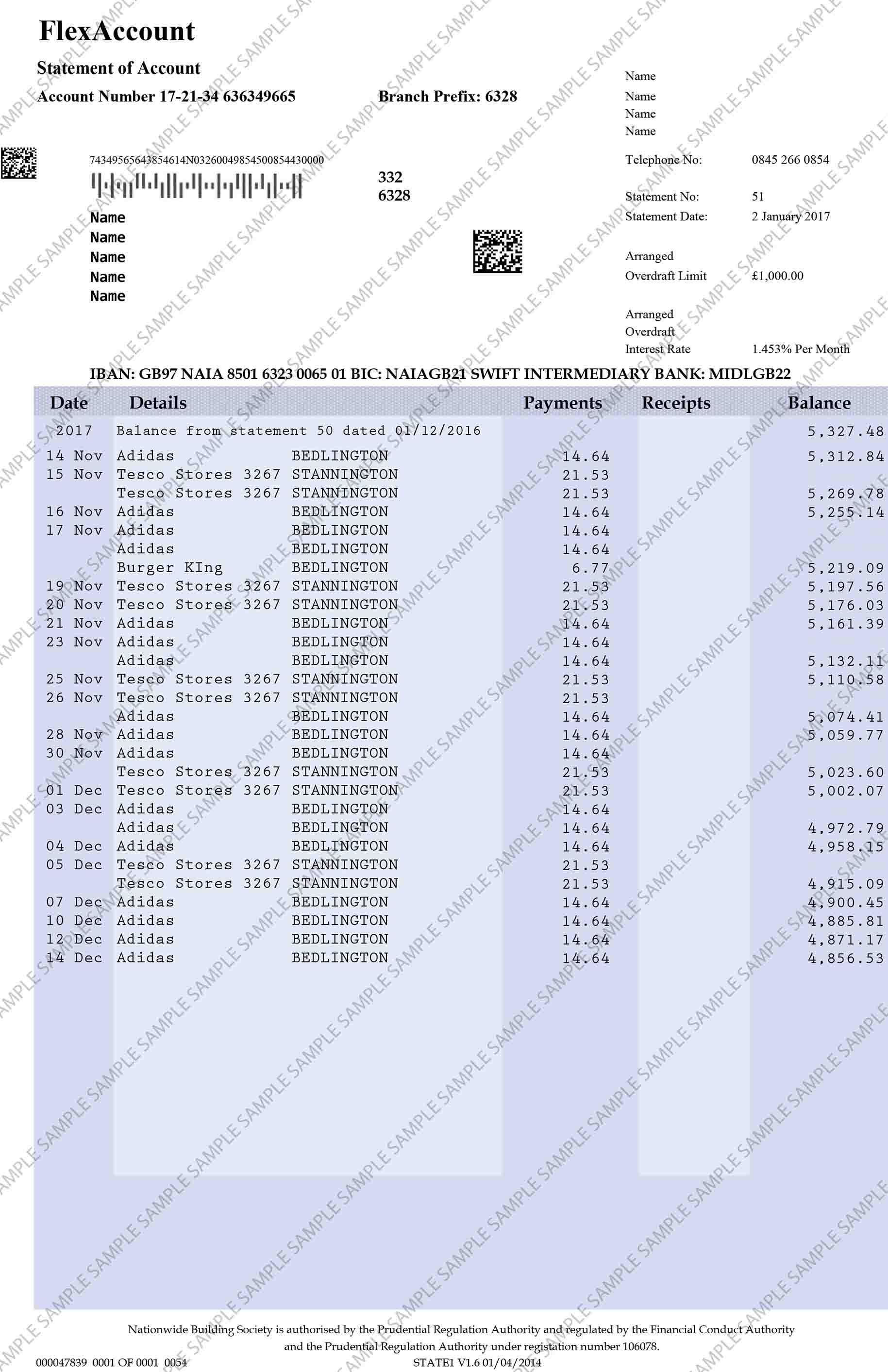 Nationwide 2 Sample Document