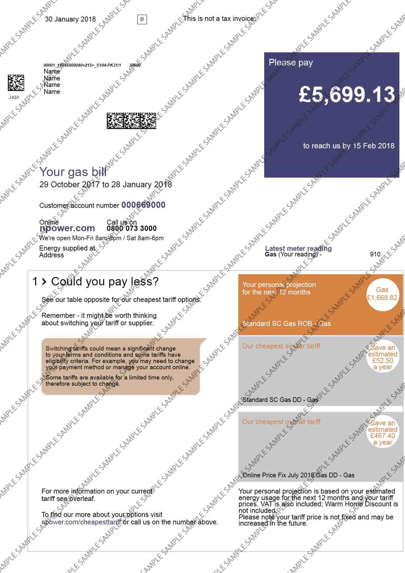Npower Sample Document