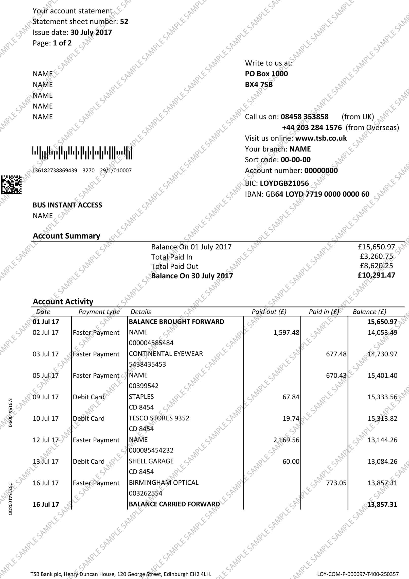 TSB 2 Sample Document