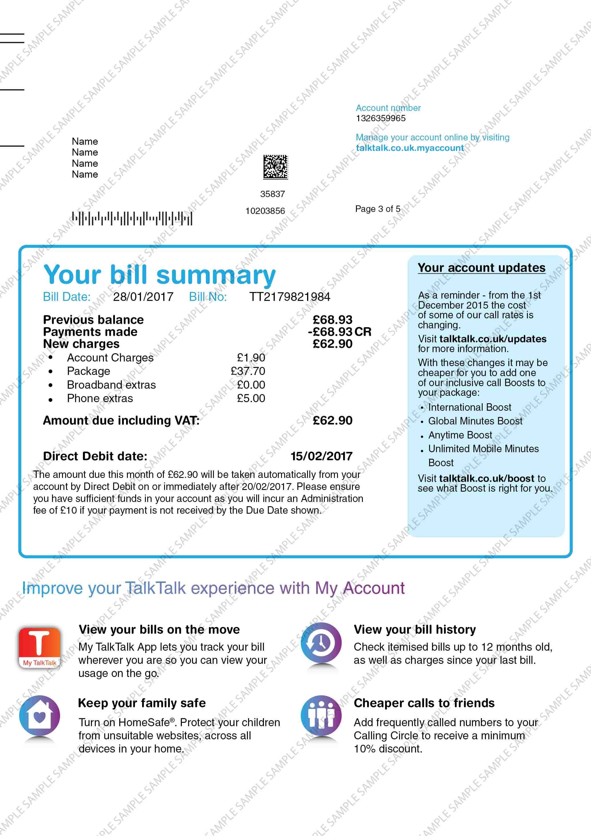 TalkTalk Sample Document